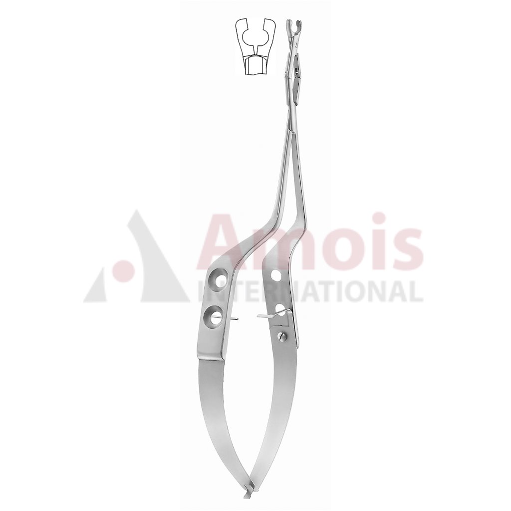 YASARGIL Aneurysm Clips, Applier Forceps Bayonet Shape MINI Titanium Clips 19cm Straight Jaw Fixed Double Action