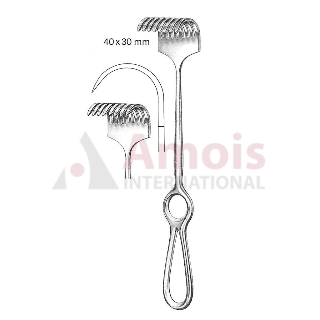 Koerte Retractor Sharp/Blunt 40x30mm