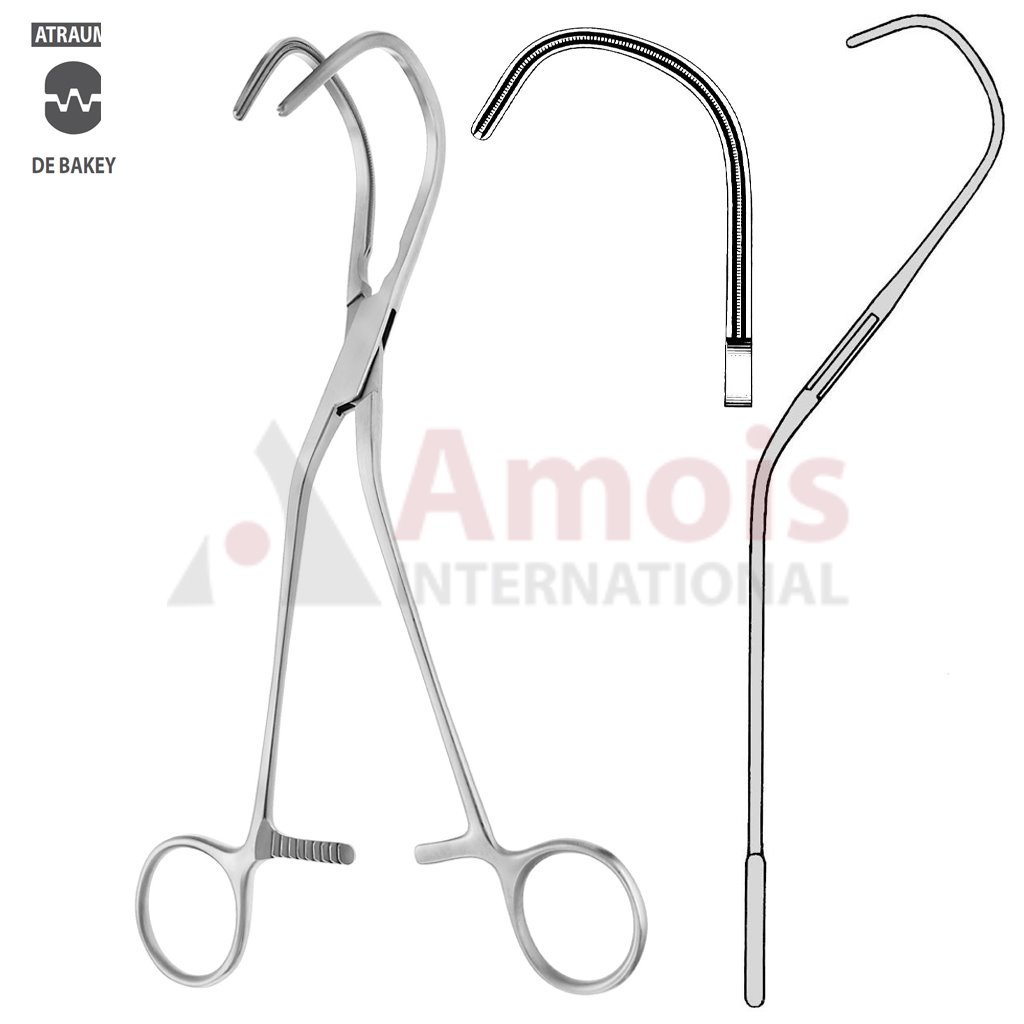 LAMBERT-KAY Atraumatic Anastomosis Clamp 20cm (8"), Curved, Short Jaw