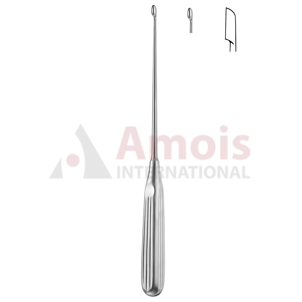 Scoville Ruptured Disc Reverse Angle Curette 25cm Straight 4mm X 10mm Cup With Hollow Handle