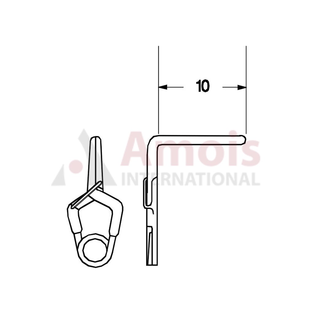 YASARGIL Aneurysm Clips, Standard, Permanent, 10mm Bend 90 Degree, Closing Force 200 gms, Opening 5.6mm