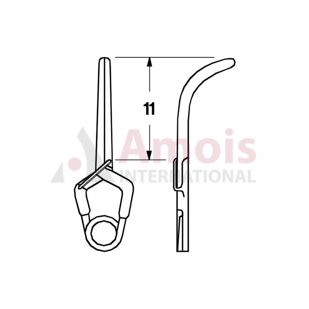 YASARGIL Aneurysm Clips, Standard, Temporary, 11mm Curved, Closing Force 110 gms, Opening 6.5mm