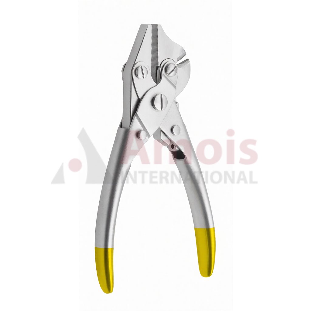 Flat Nose Pliers 18cm (7"), Closing in Parallel, with Lateral Wire Cutter for Wires Up To Max. Dia. 1.6mm