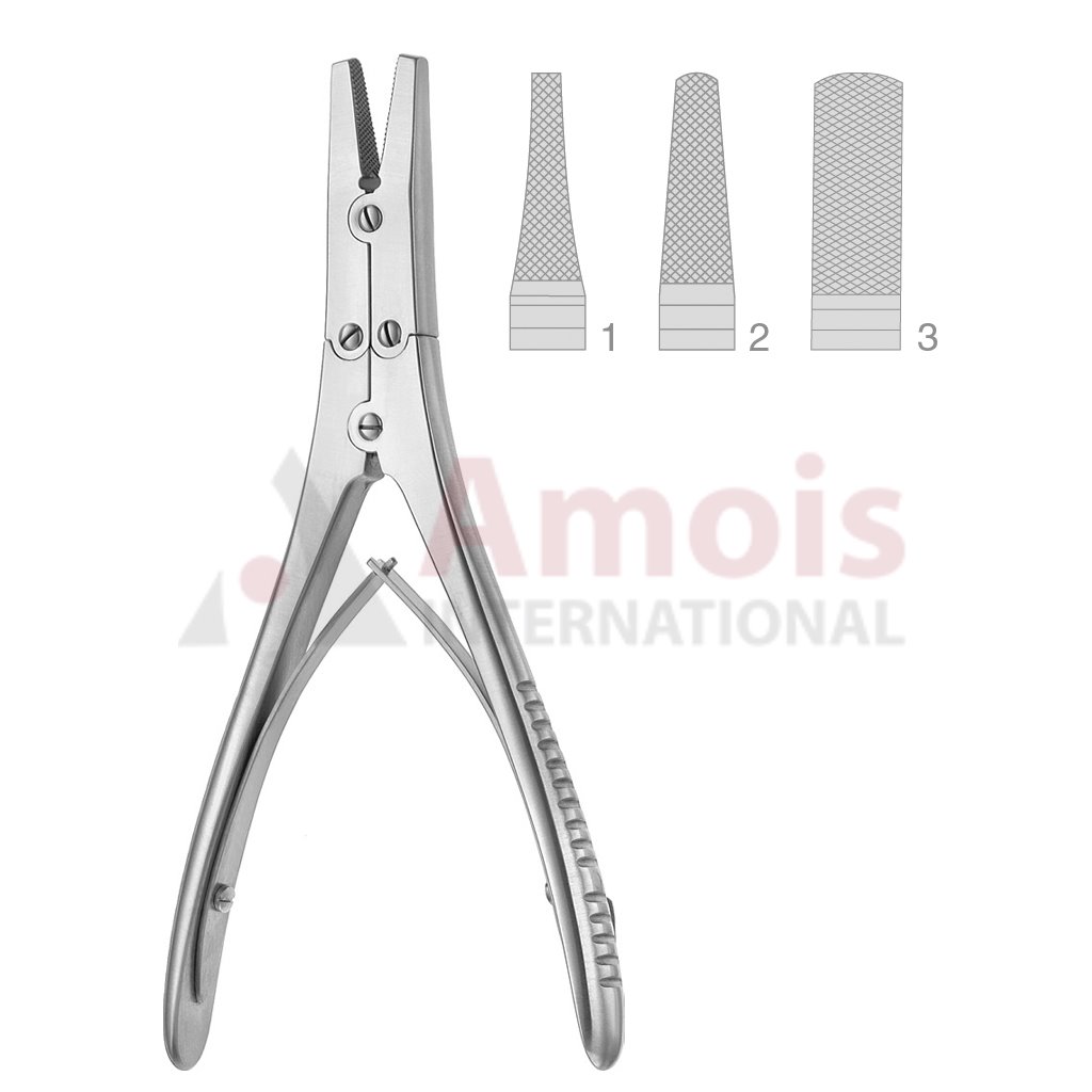 Flat Nose Pliers Compound Action, 18cm Parallel Grip