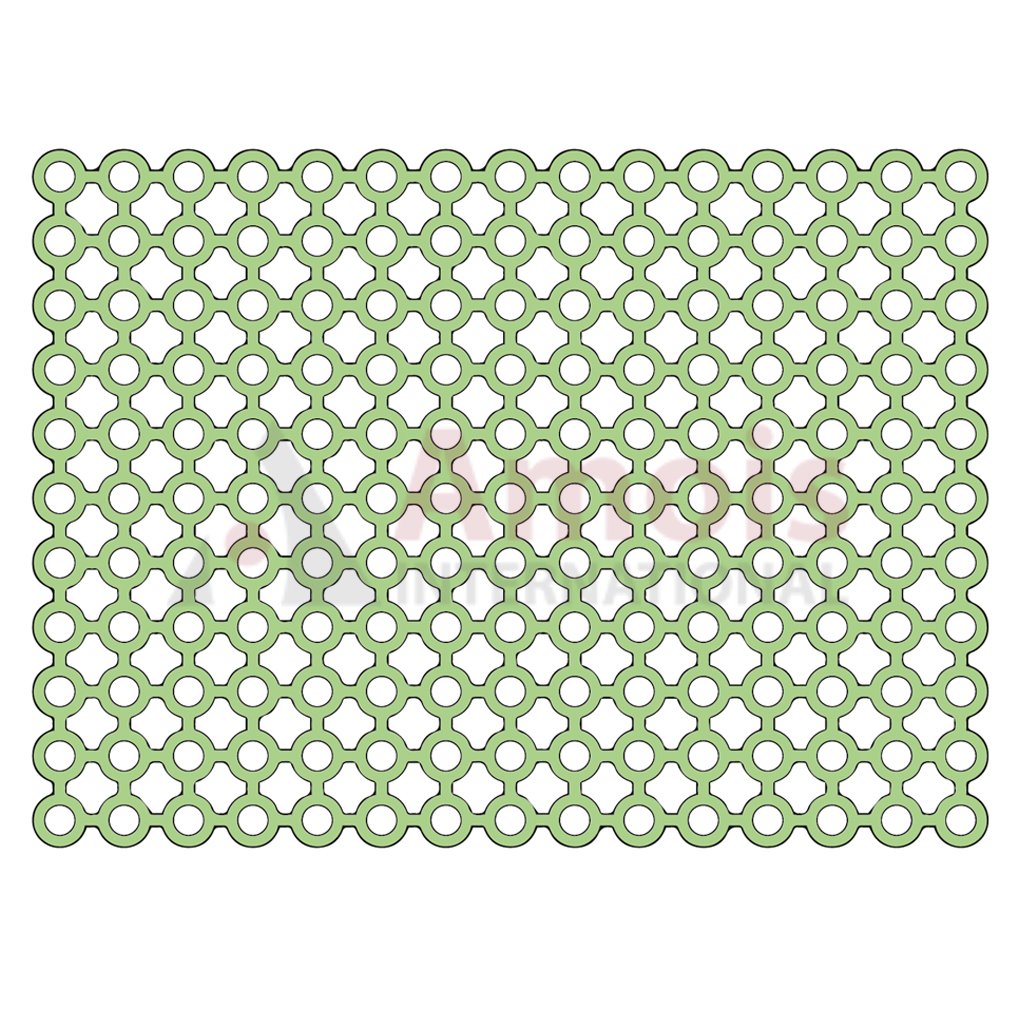 Grid Plate, Titanium 60.0 X 40.0 X 0.6mm P=1 Piece