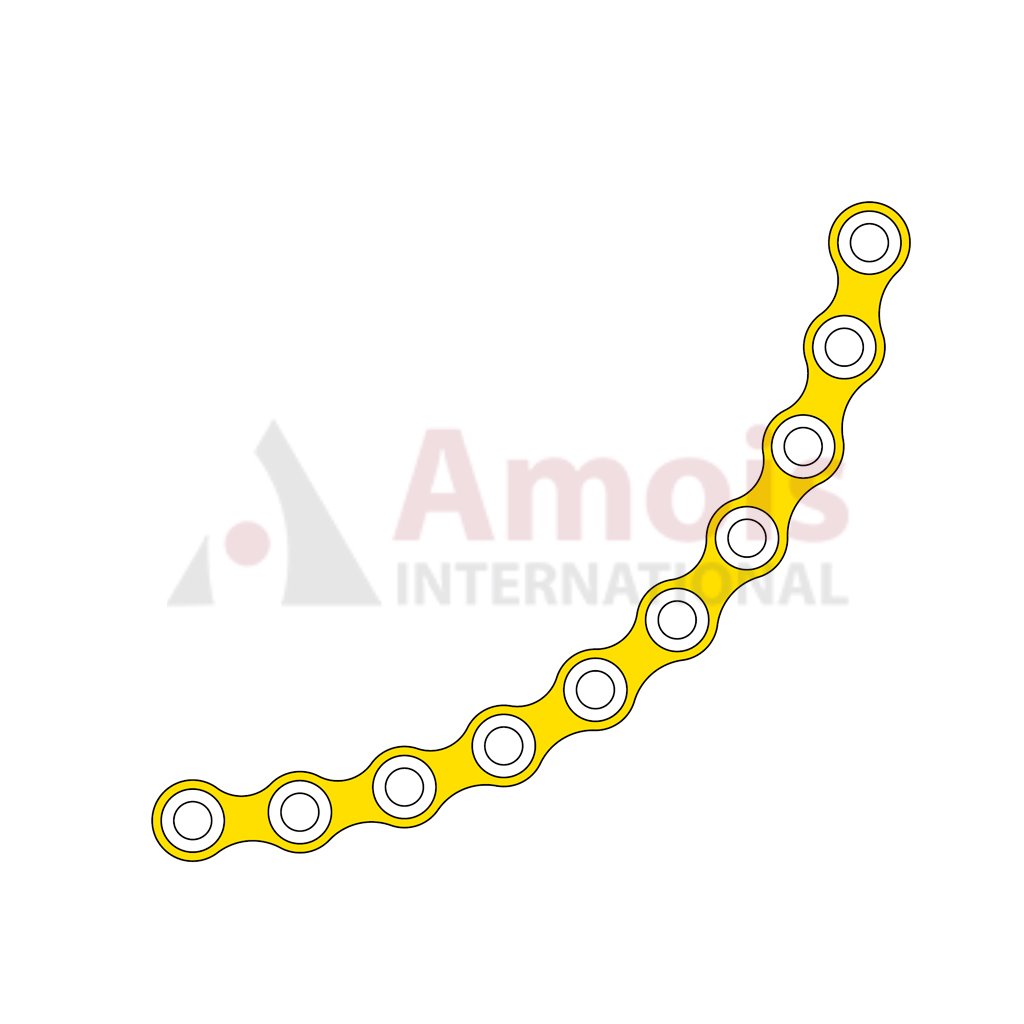Orbital Plate 2.0mm, Titanium 10 Holes, Profile 0.6mm P=5 Piece