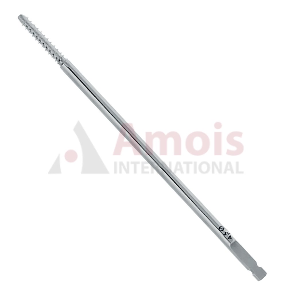 Tap 12.5cm (5"), AO-Shaft, Short Thread, for Cancellous Screws Dia. 4.5mm, Thread Pitch 1.75mm
