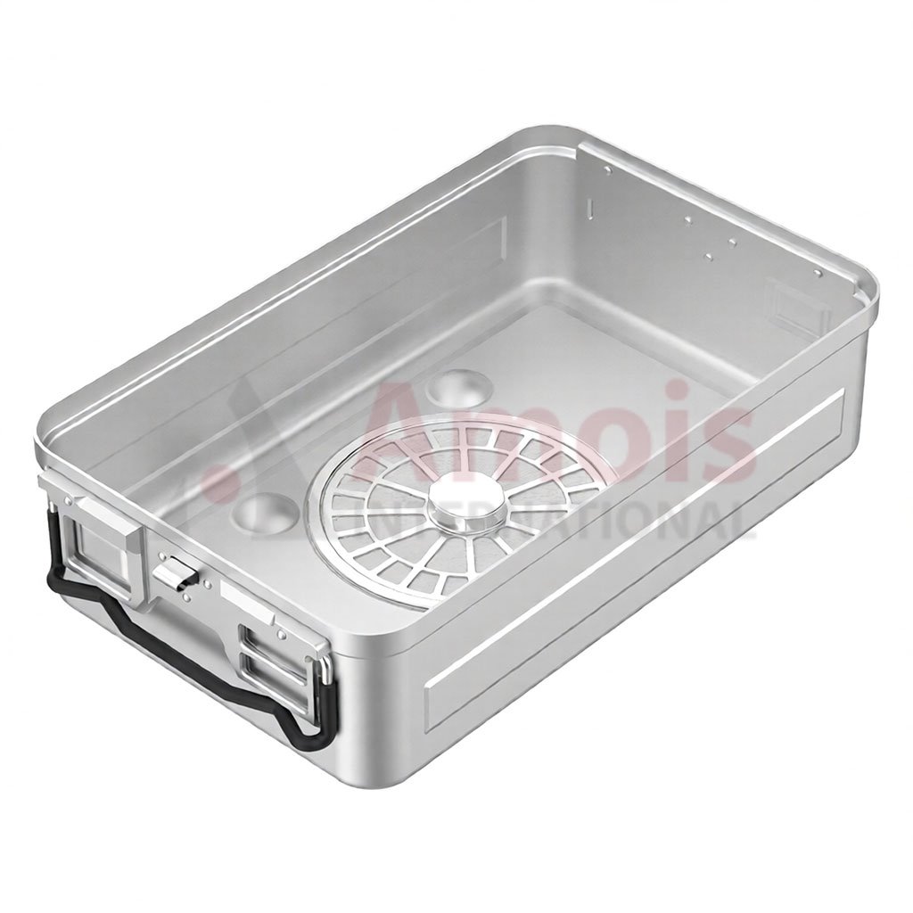 Bottom for Sterilization Container, Silver, Bottom Perforated