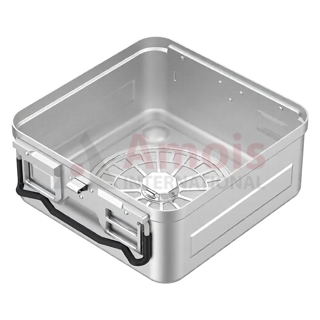 Bottom For Sterilization Container, Silver, Bottom Perforated