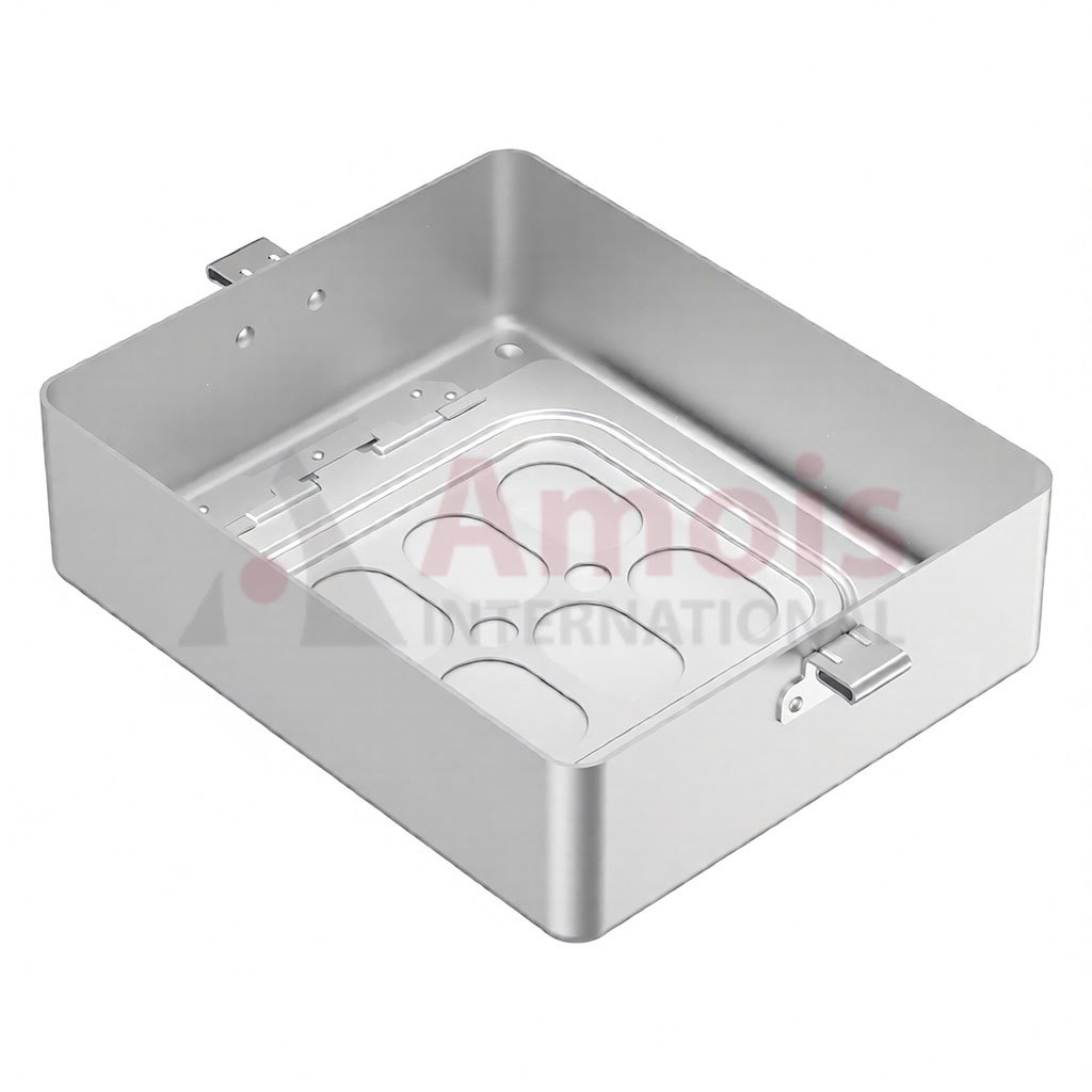 Bottom for Sterilization Container, silver, Bottom perforated