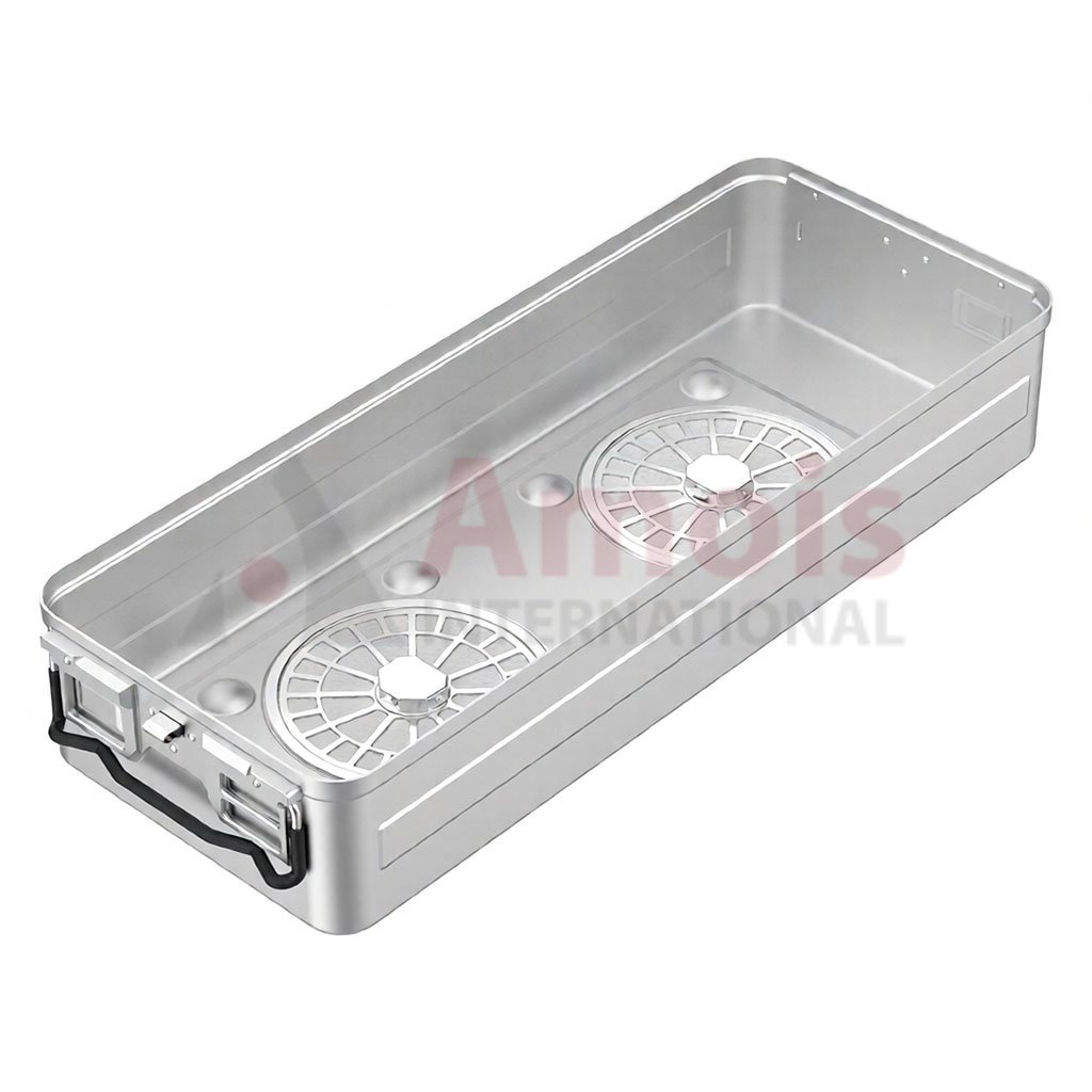 Bottom for Sterilization Container, Silver, Bottom Perforated