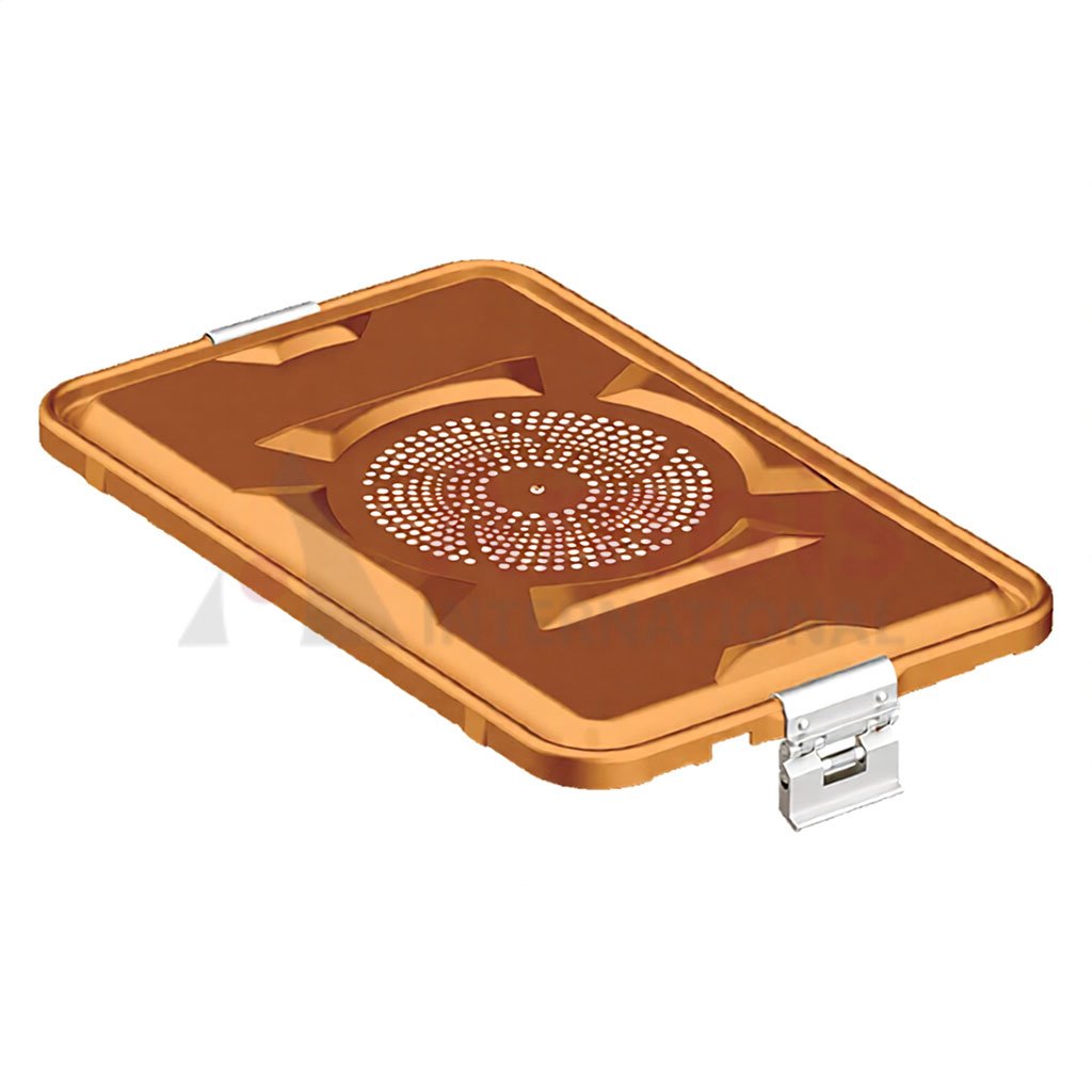 Lid for Sterilization Container, Gold Lid Perforated, 460x285 mm