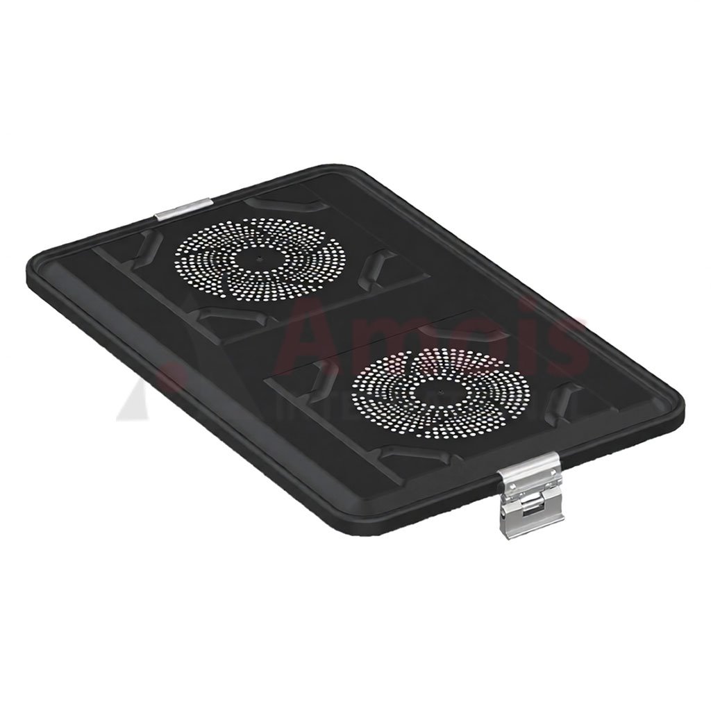 Lid for Sterilization Container, black perforated, 583x370 mm