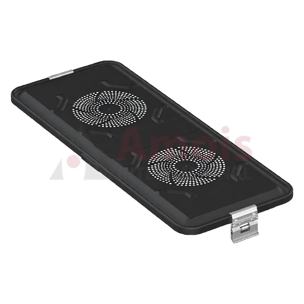 Lid for Sterilization Container, Black Perforated, 730x285 mm