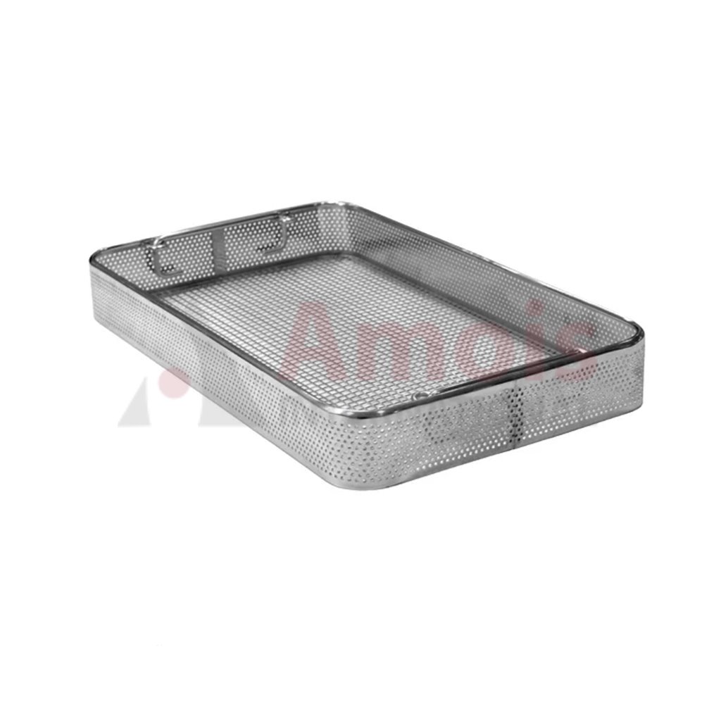 Wire Basket, with Drop Handle, Flat Wire Mesh, Stackable