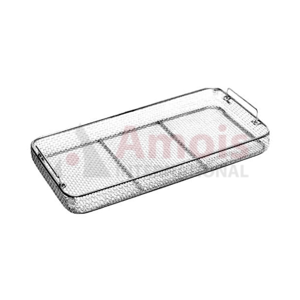 Sterilization Tray Wiremesh with Drop Handle, Stackable Stainless Steel