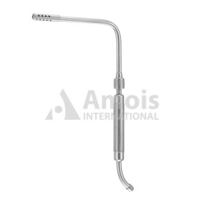 COOLEY suction cannula 25cm/10" 90? angled perforated screw tip Diameter 9.0mm tube dismontable