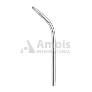 Dental suction tube angled with notch at the working end to prevent premature suction