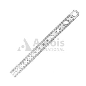 Ruler Plus Gauge 15cm stainless steel precision measuring tool