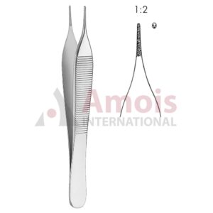 Adson Forceps Delicate 1x2cross Serrated