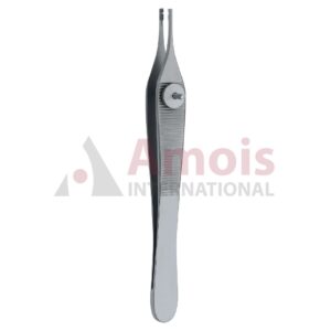 Derlacki-Adson Ossicle Holding Forceps 12cm With Vertical/Horizontal Teeth And Fixation Screw