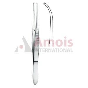 Forceps Delicate Slightly Curved 1x2 Teeth 10cm