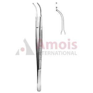 Gerald Forceps Curved 1x2 Teeth 18cm