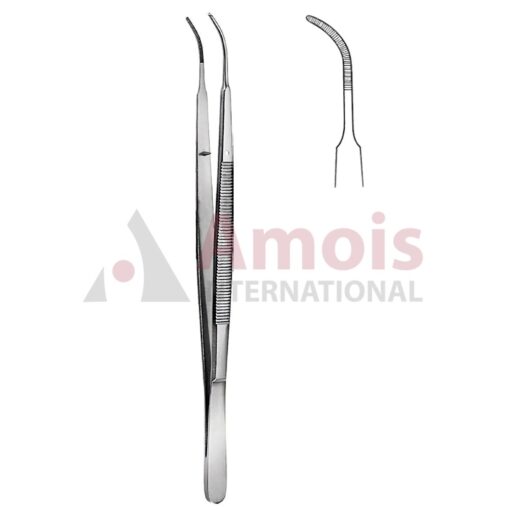 Gerald Forceps Serrated Curved 18cm