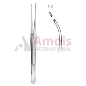 Semken Forceps 1x2 Teeth Curved