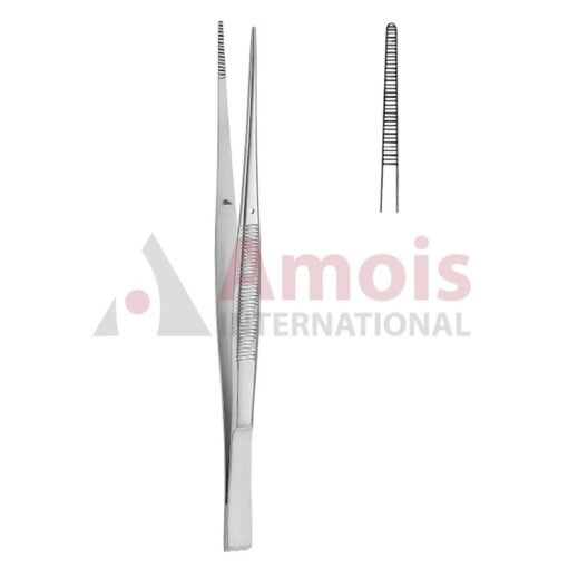 Taylor Dressing Forceps Serrated With Scraper