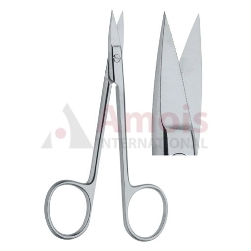Guilford-Wright Wire Cutting Scissors, Serrated, 10cm (4")