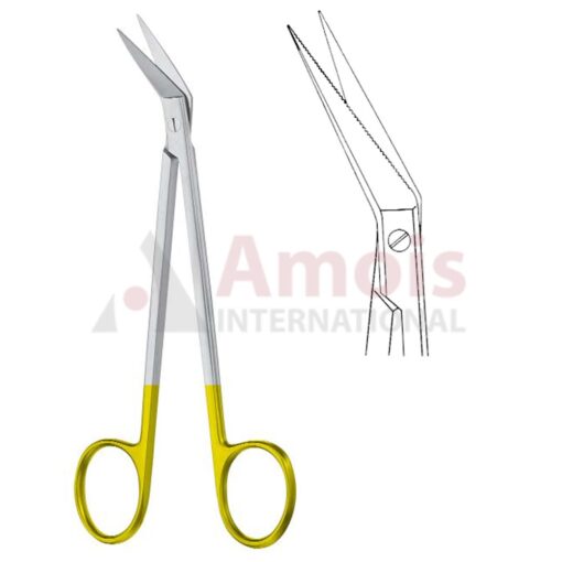 Locklin Scissors Curved TC 16cm (6 1/4")