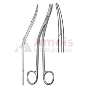Miller Rectal Scissors 17cm (6 3/4") Bayonet Shaped, Blunt, Serrated