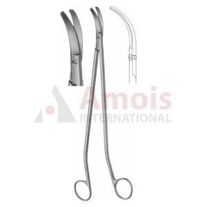 Mueller Rectum Scissors, Strongly Curved, Heavy Pattern, Blunt/Blunt, 32.5cm (12 3), Angled Handle