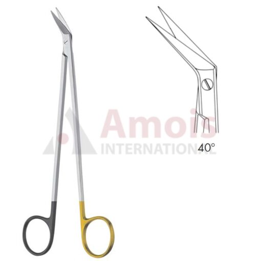 Potts Smith Vascular Scissors Angled 40 Degree 19cm (7 1/2") Tc Supercut