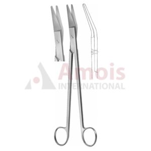 Resano Dissecting Scissors (Cartilage Scissors), Angled On Flat, 20 Degree, Heavy Pattern, Blunt/Blunt, 25cm (9 3/4")