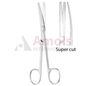 Standard Operating Scissors Delicate Fig 1 Blunt/Blunt Curved 14.5cm (5 3/4") Supercut