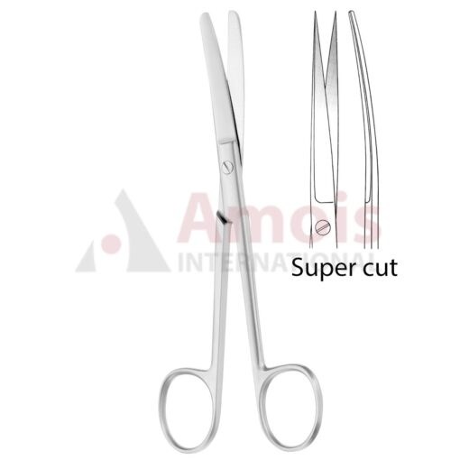 Standard Operating Scissors Delicate Fig 3 Sharp/Sharp Curved 14.5cm (5 3/4") Supercut