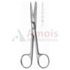 Surgical Scissors (Scissors For Wound Edges), Straight, Serrated (One Blade), Sharp/Blunt, 13cm (5")