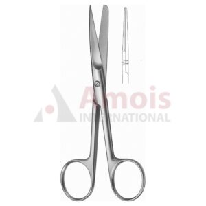 Surgical Scissors (Scissors For Wound Edges), Straight, Serrated (One Blade), Sharp/Blunt, 13cm (5")