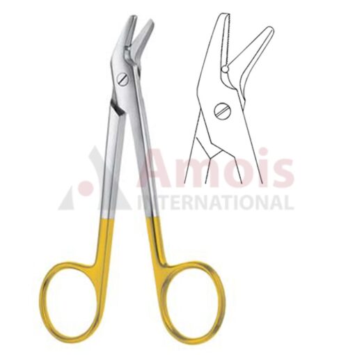 Universal Wire Scissors TC Curved 12cm (4 3/4")