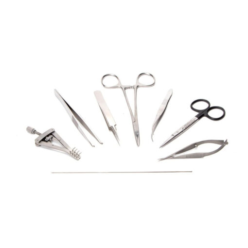 Rat Kit for Telemetry Training – 8-piece surgical instrument set for rat dissection and laboratory research