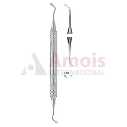 Ball Burnisher Double Ended Fig.18 Extra Light Diameter 10mm Hollow Handle