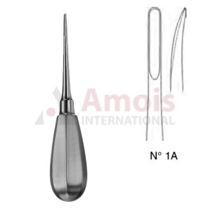Bein Root Elevator Round 13cm 3 Mm Slightly Curved, Fig 1a