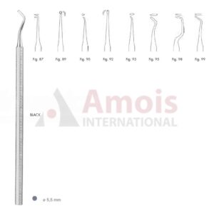 Black Cutting Instrument Single End With Octagonal Handle Fig.87-99