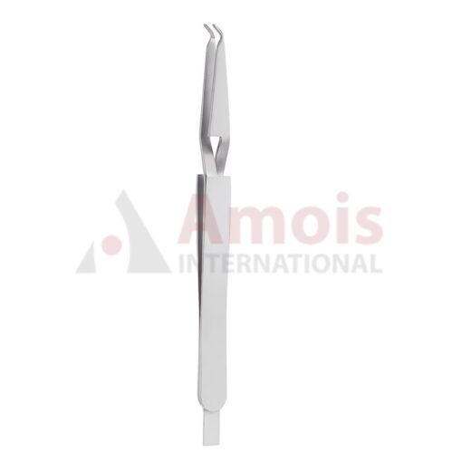 Clamping Tweezer/Bracket Holder Curved 14cm Serrated Jaws, With Spindle