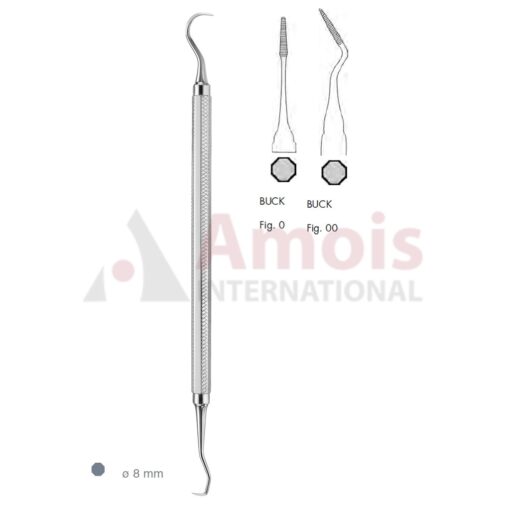 Buck File Interproximal Single Ended With Octagonal Handle