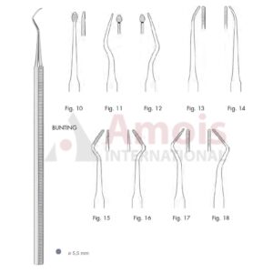 Bunting File Root Planning Single Ended With Octagonal Handle