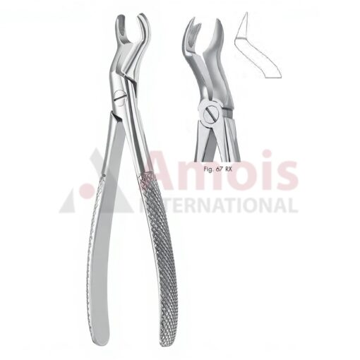 Extracting Forceps English Fig.67 Rx Upper Wisdoms, Right Deep Gripping