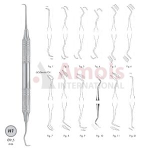 Goldman Fox Scaler and Gingivectomy Knife Double Ended With Hollow Handle